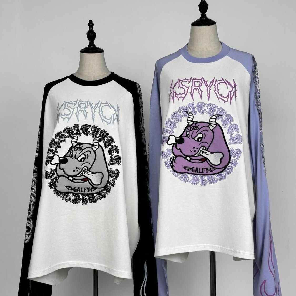 Embroidery Cotton Shirt - Camiseta de Manga Longa e Larga