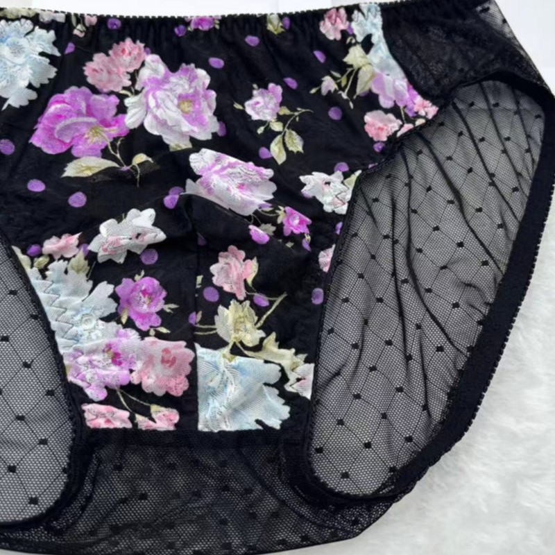 Embroidery Bag - Calcinha Masculina Sexy com Bordado Floral,