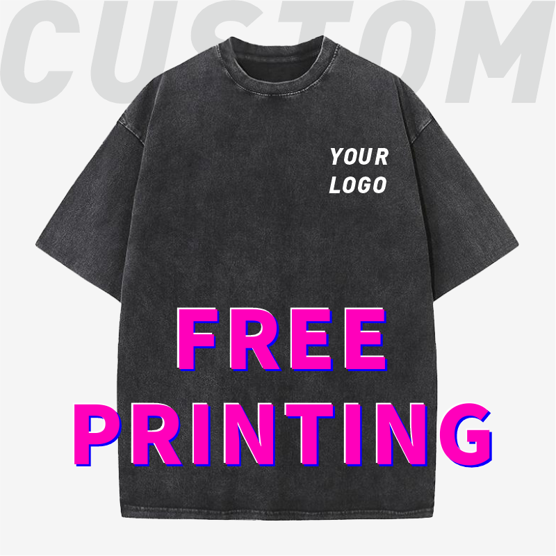 Embroidery Cotton Shirt - Camisetas Personalizadas com Impressão Gratuita de