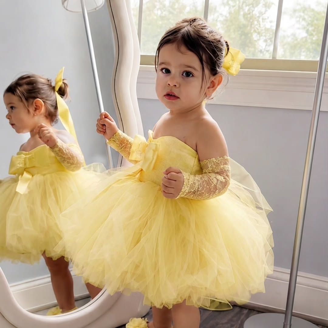 Vestido de princesa amarelo pa - Embroidery Yellow Dress avaliação e preço