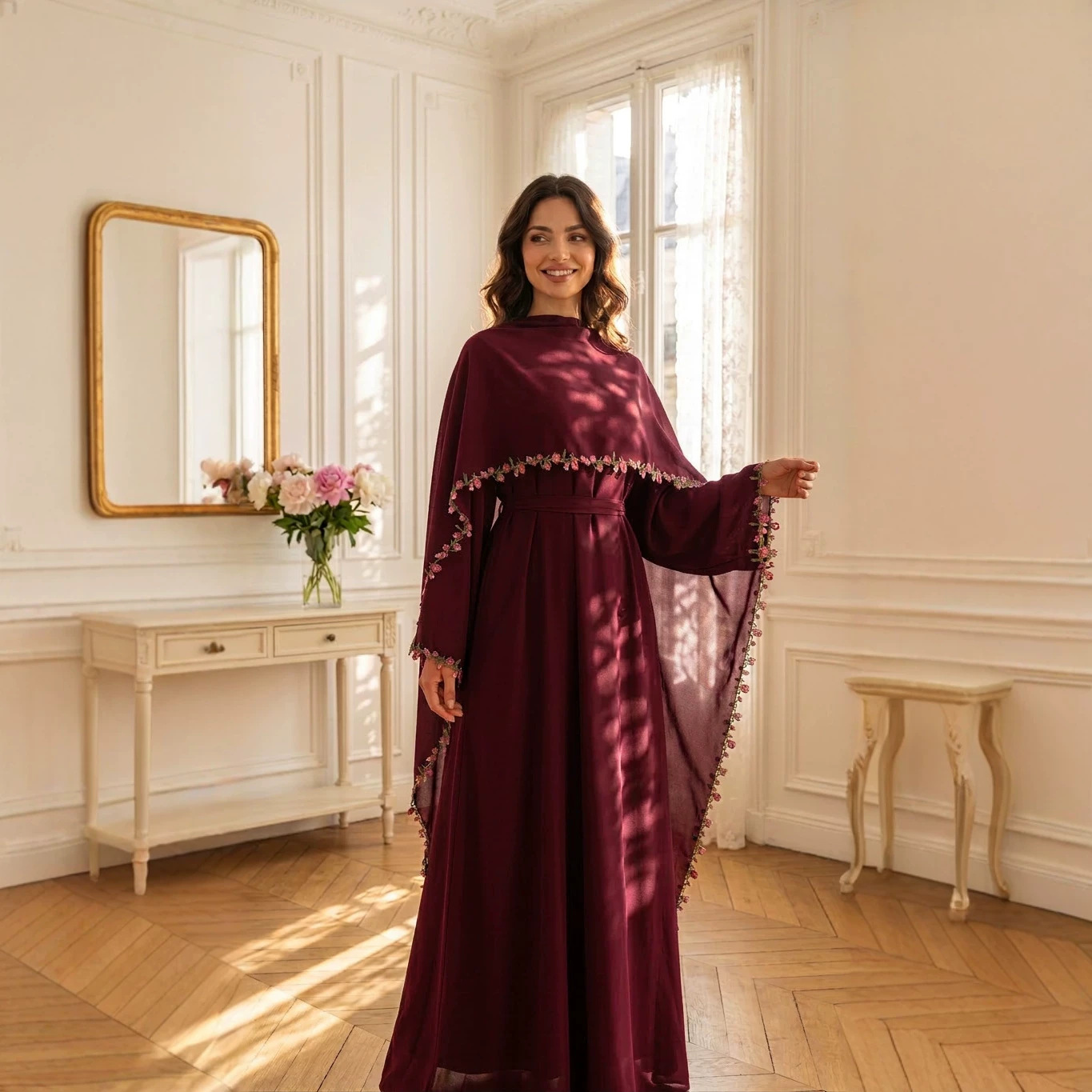 Abayas Elegantes com Bordado,  - Embroidery Kebaya avaliação e preço