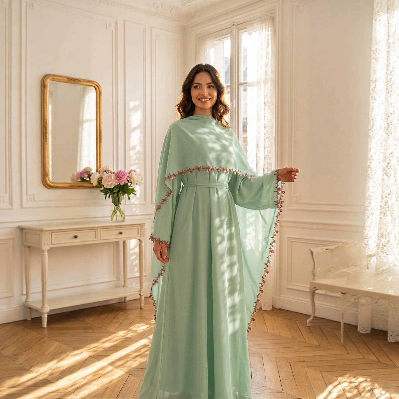 Abayas Elegantes com Bordado,  - Embroidery Kebaya avaliação e preço