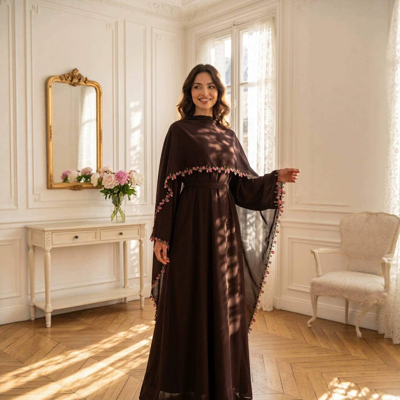 Abayas Elegantes com Bordado,  - Embroidery Kebaya avaliação e preço