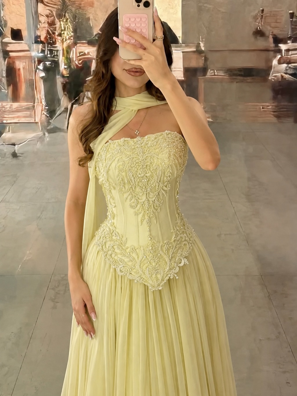 Vestido de Festa Amarelo Sexy  - Embroidery Yellow Dress avaliação e preço