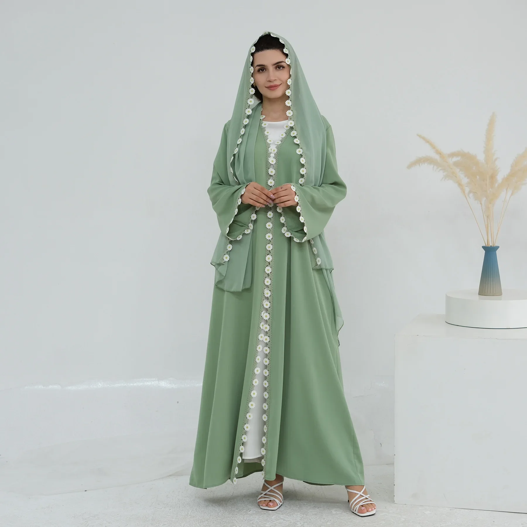 Abayas Dubai, Kaftan Turco, Ve - Embroidery Kebaya avaliação e preço