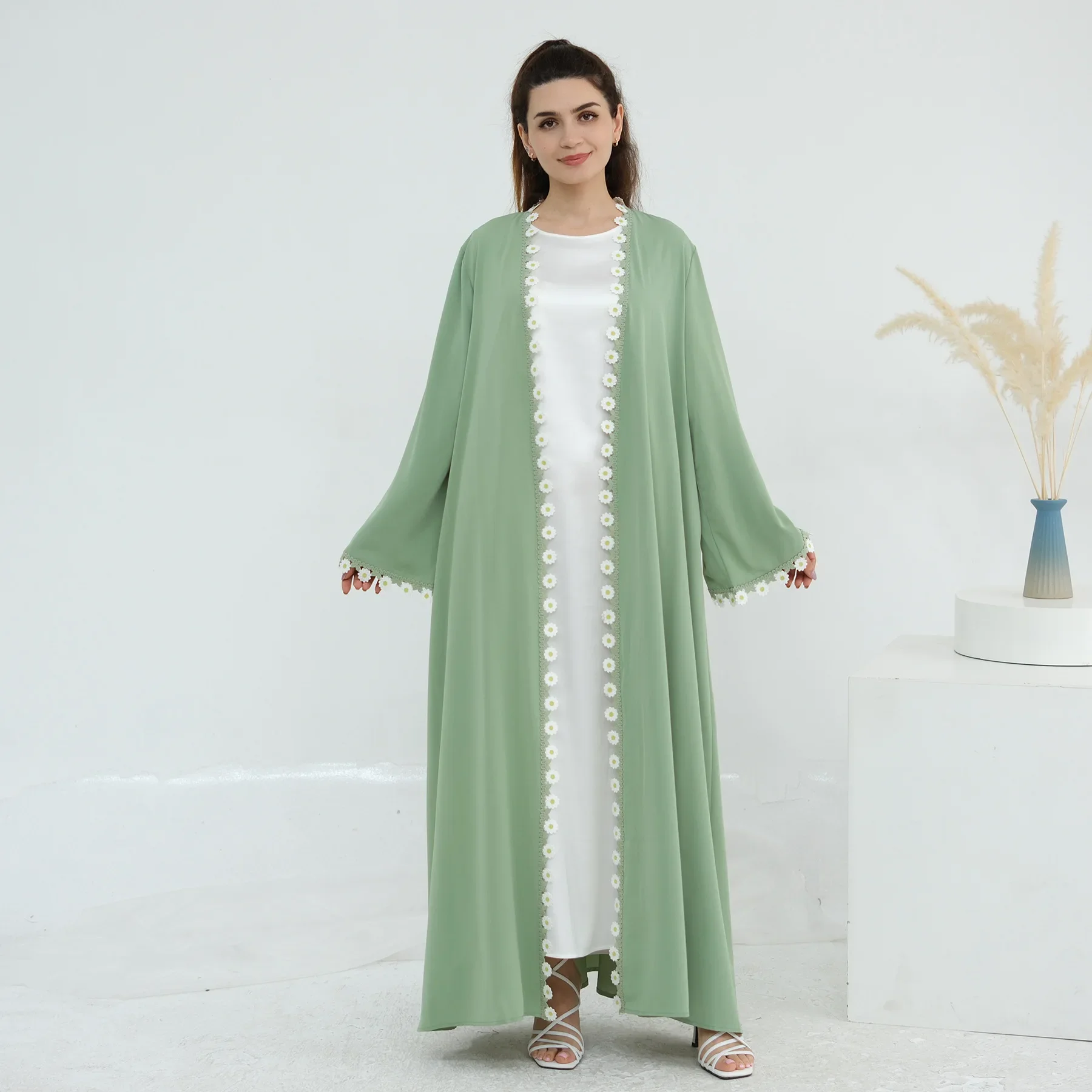 Abayas Dubai, Kaftan Turco, Ve - Embroidery Kebaya avaliação e preço