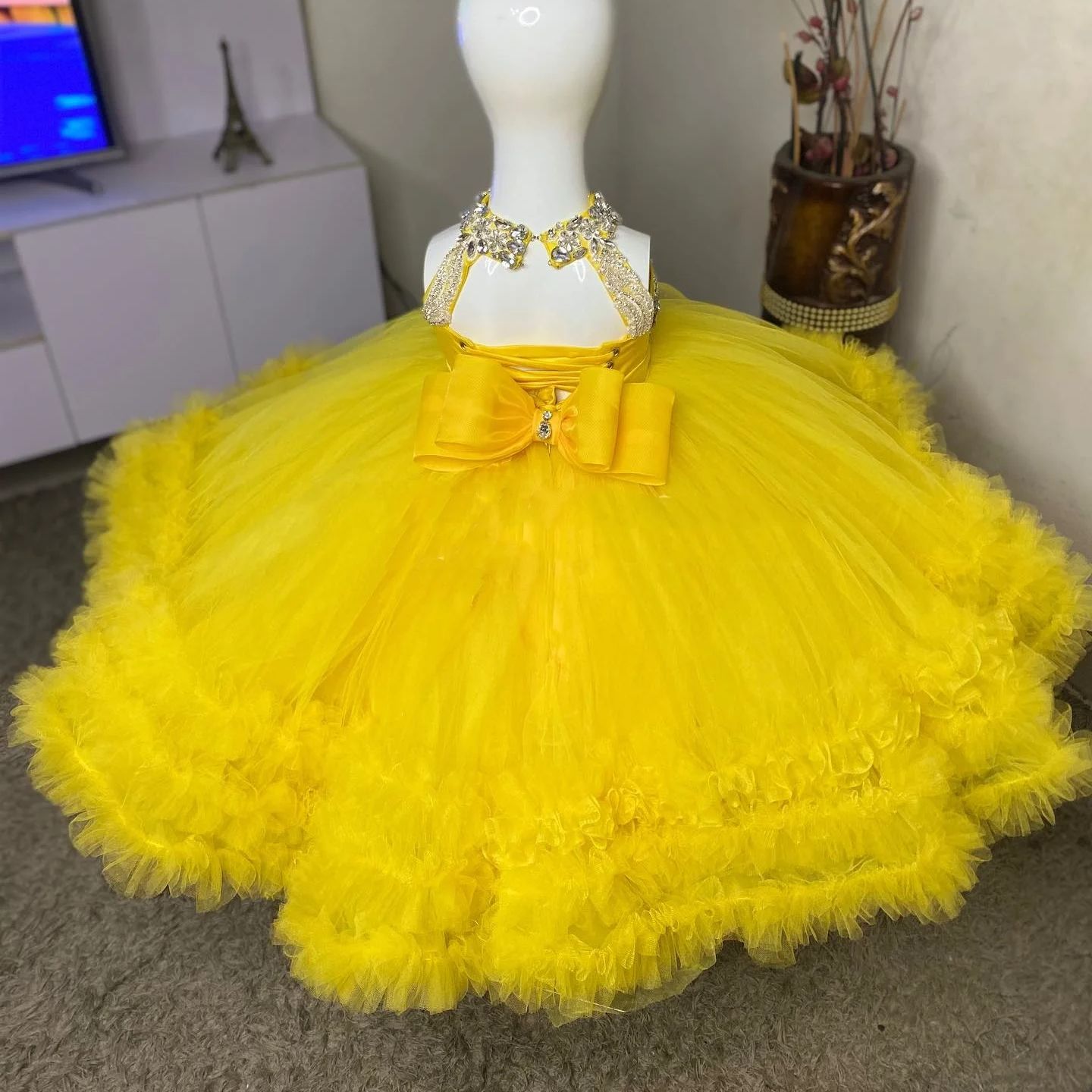 Lindo vestido amarelo flor men - Embroidery Yellow Dress avaliação e preço