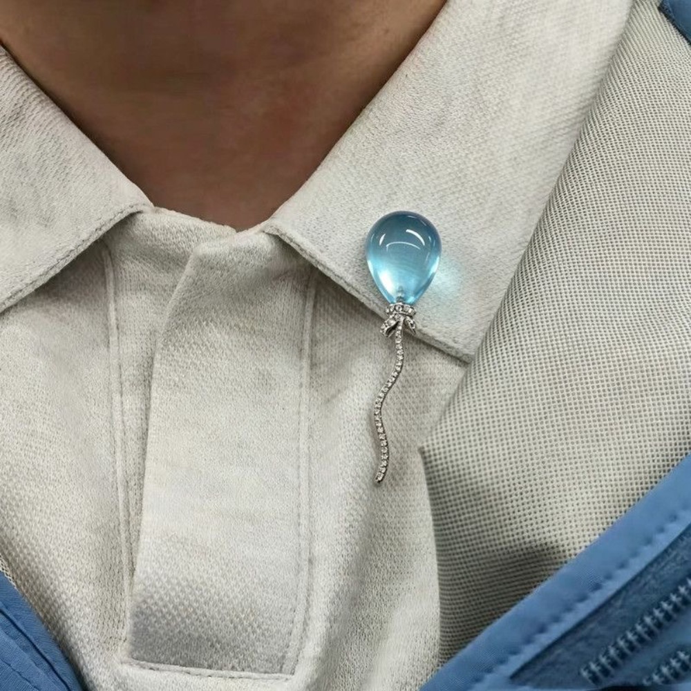 Broche de Balão Azul Exquisito - Embroidery Bali avaliação e preço