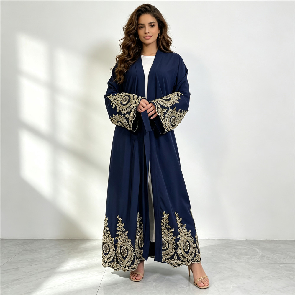 Nova Abaya Dubai Luxuosa, Kimo - Embroidery Kebaya avaliação e preço