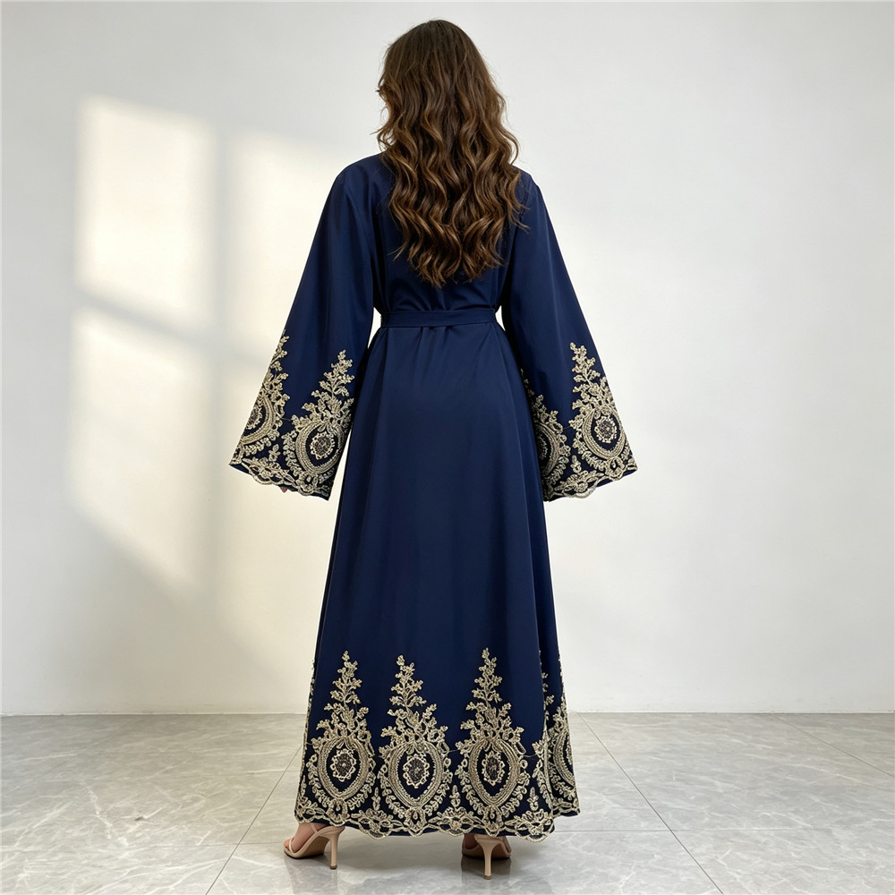 Nova Abaya Dubai Luxuosa, Kimo - Embroidery Kebaya avaliação e preço