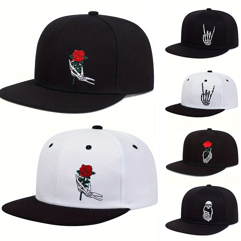 Unissex esqueleto dedo rosa bo - Embroidery Rose avaliação e preço