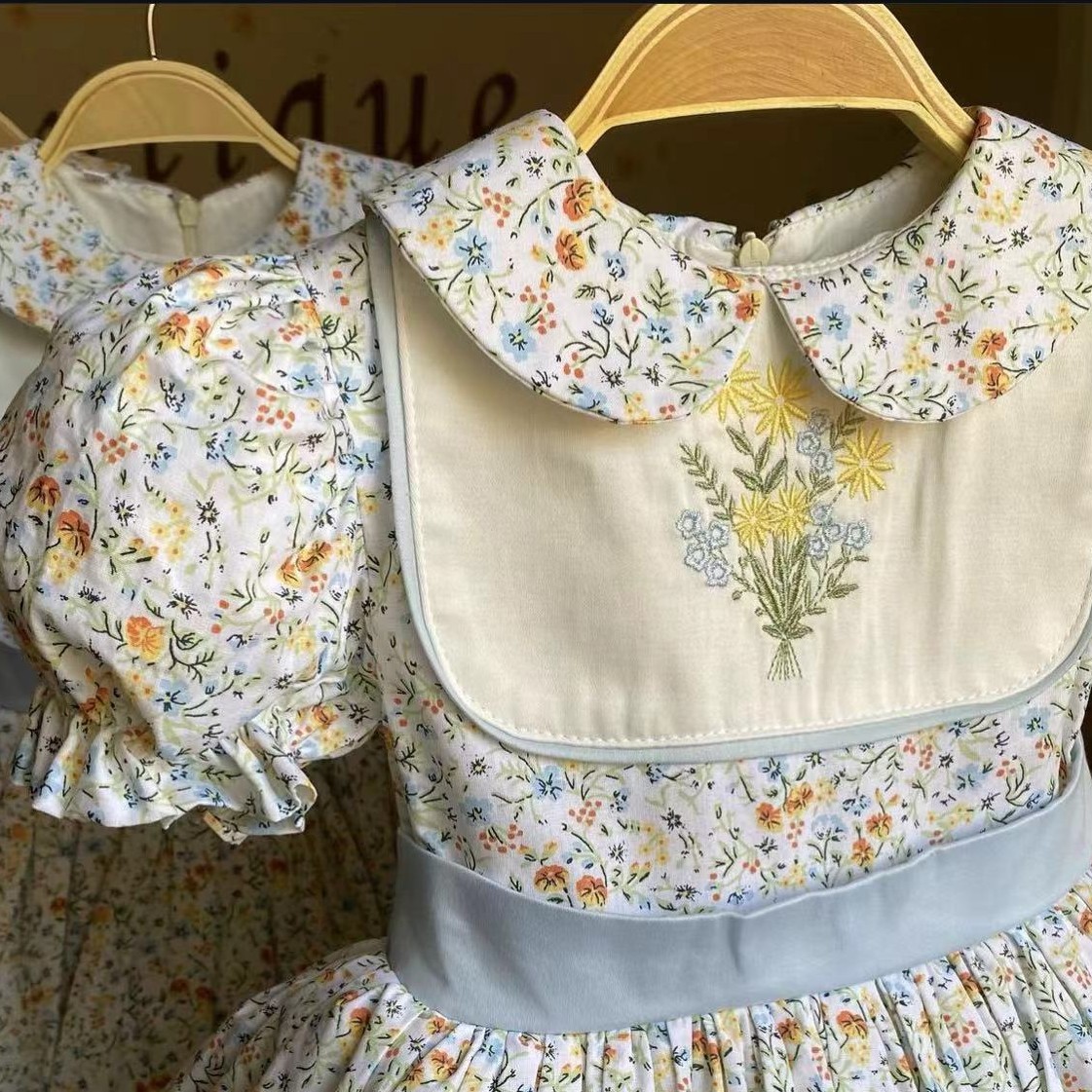 0-12y bebê menina verão flor b - Embroidery Yellow Dress avaliação e preço
