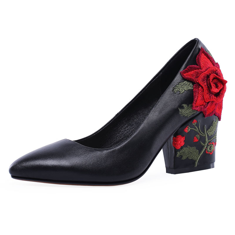 Sapatos de Festa Femininos com - Embroidery Rose avaliação e preço