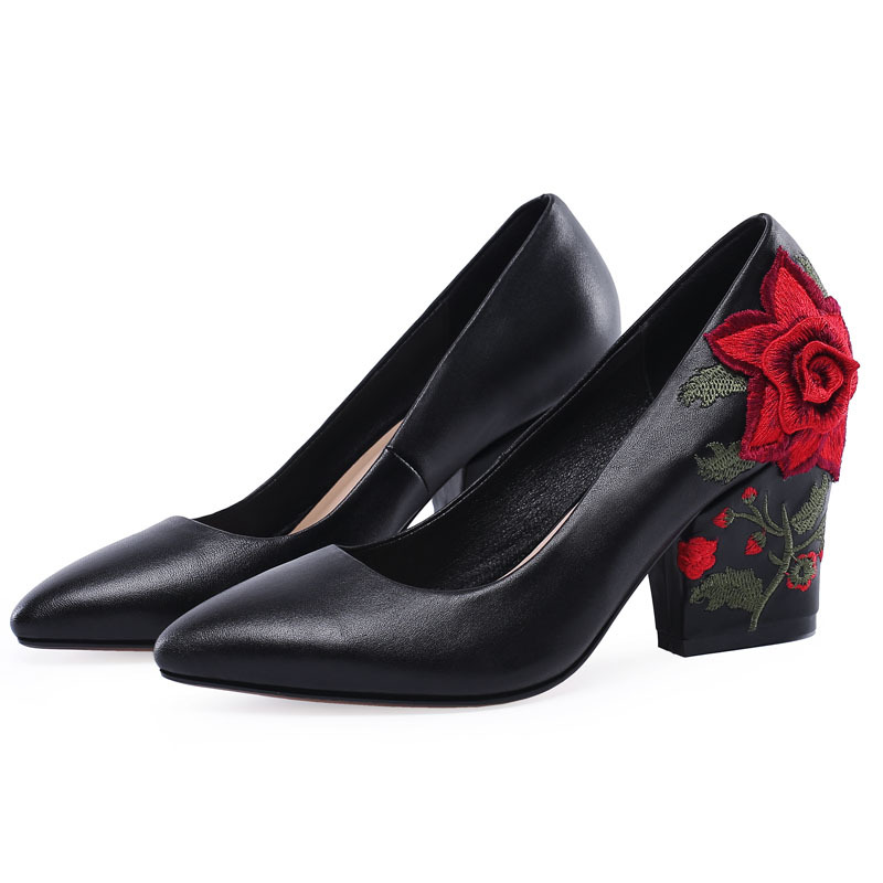 Sapatos de Festa Femininos com - Embroidery Rose avaliação e preço