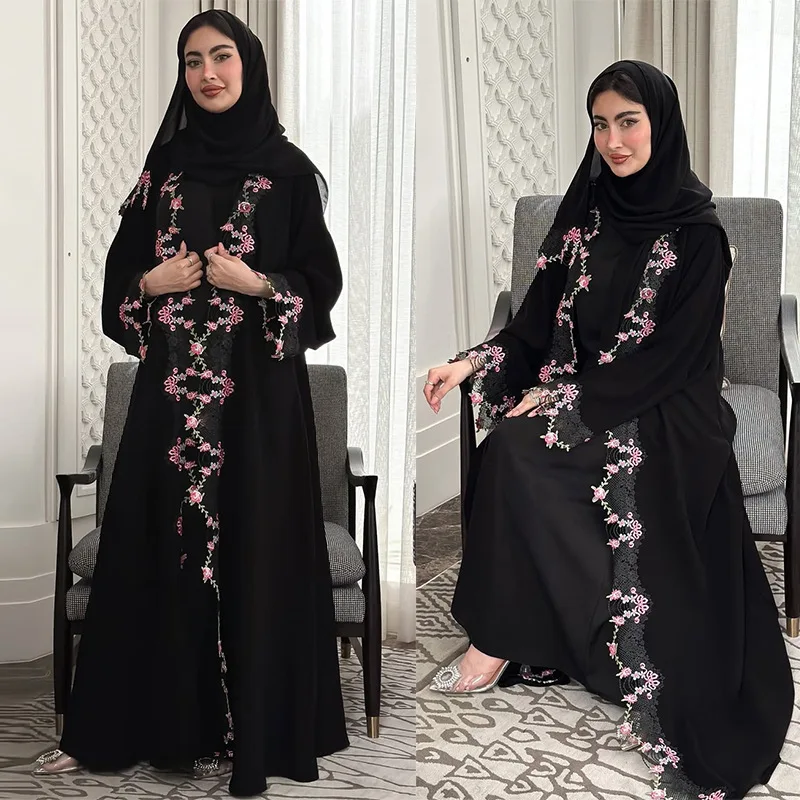 Quimono Preto com Bordado Jala - Embroidery Kebaya avaliação e preço