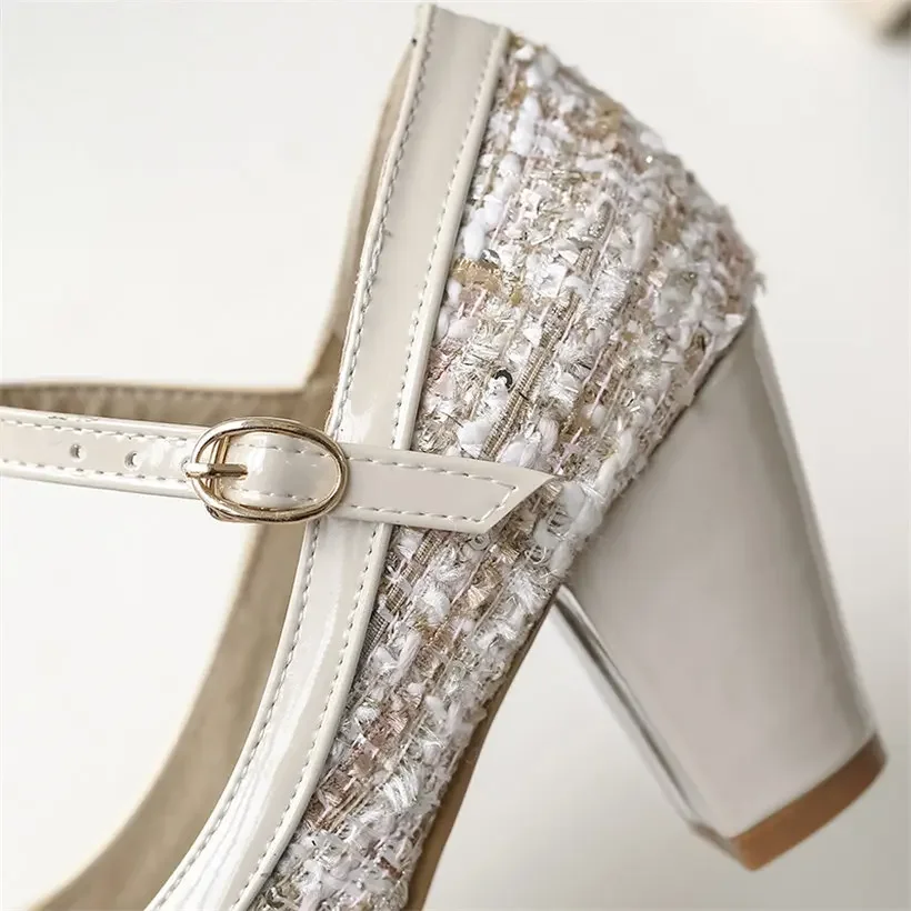 Salto robusto Mary Janes para  - Embroidery Garments avaliação e preço