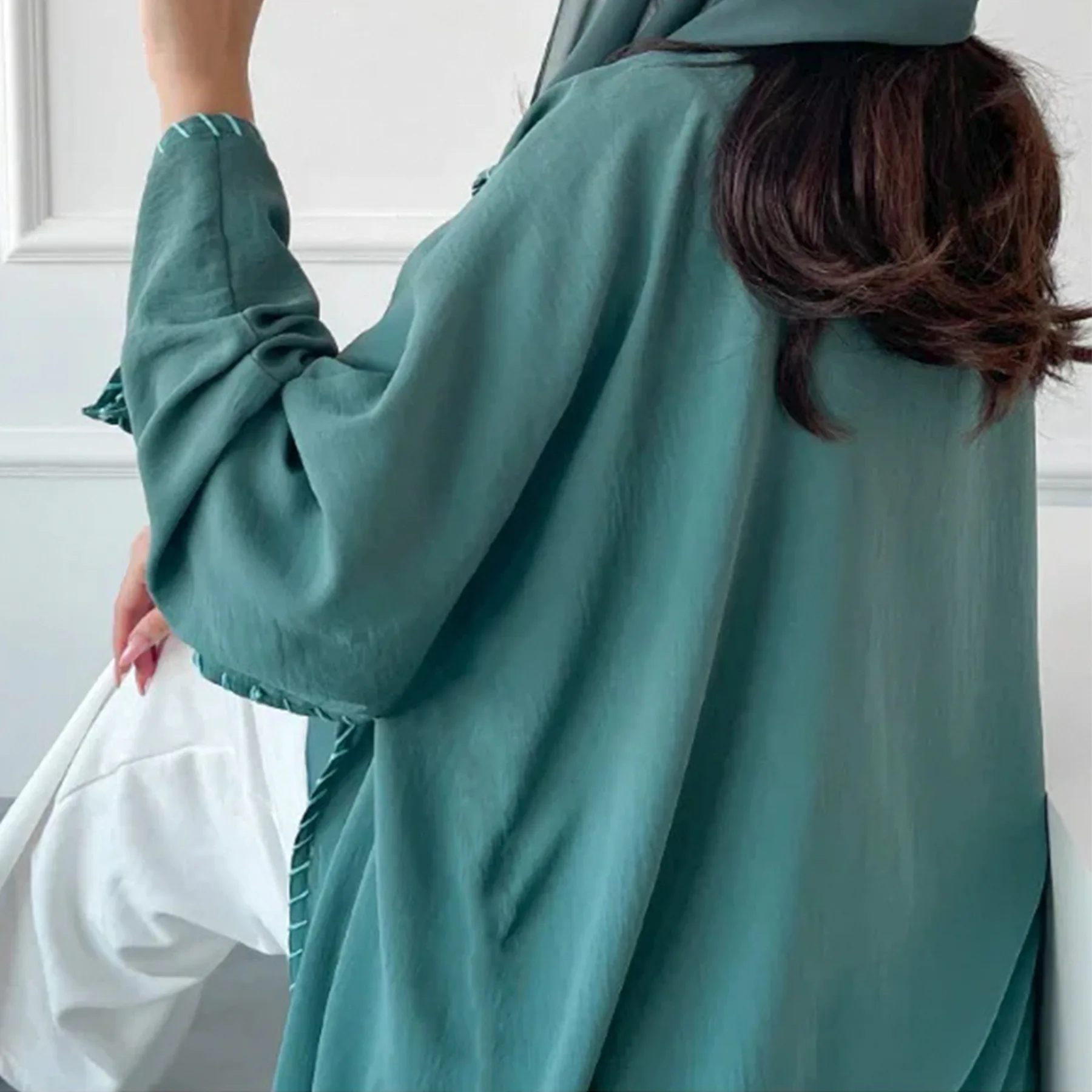 Marrocos quimono aberto abayas - Embroidery Kebaya avaliação e preço