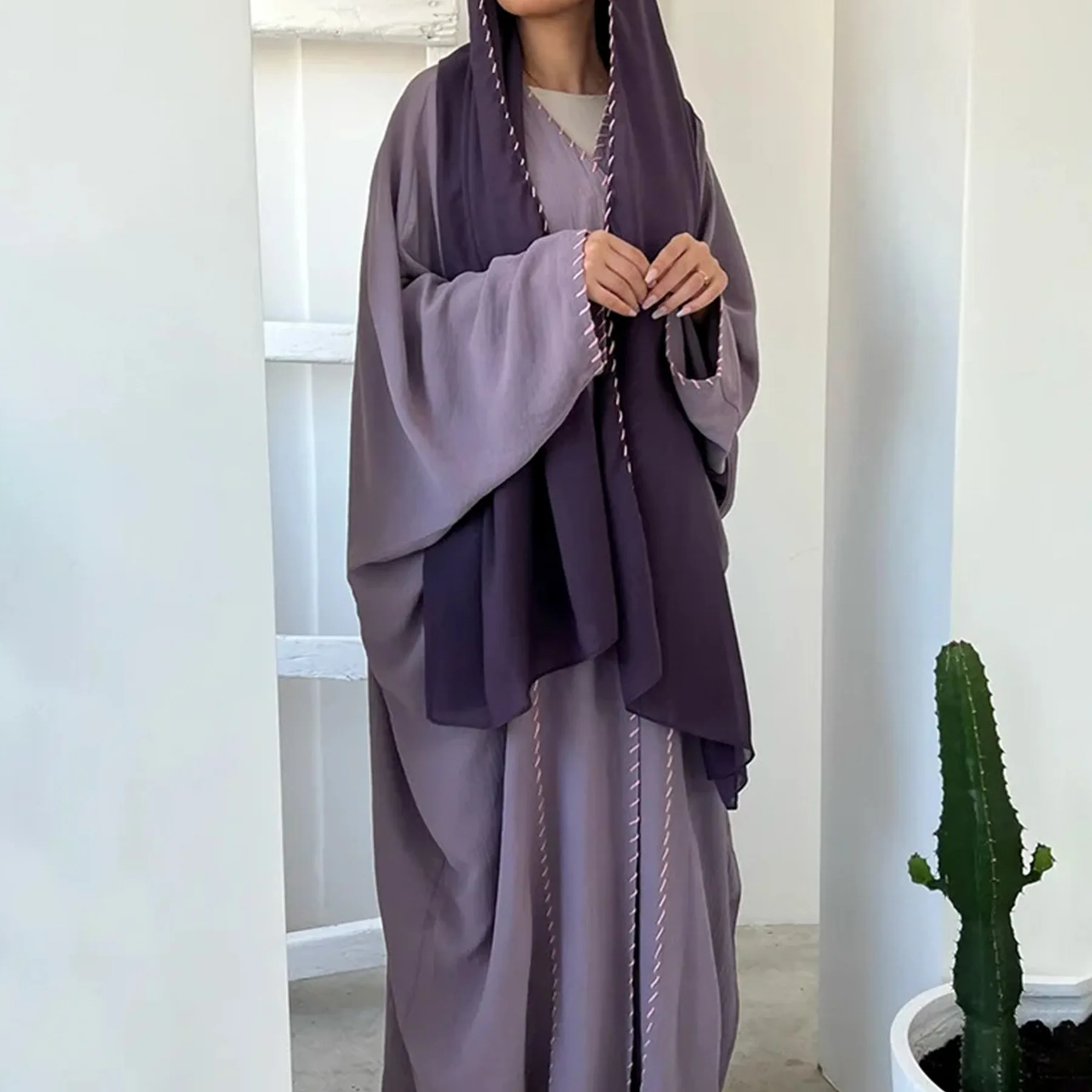 Marrocos quimono aberto abayas - Embroidery Kebaya avaliação e preço