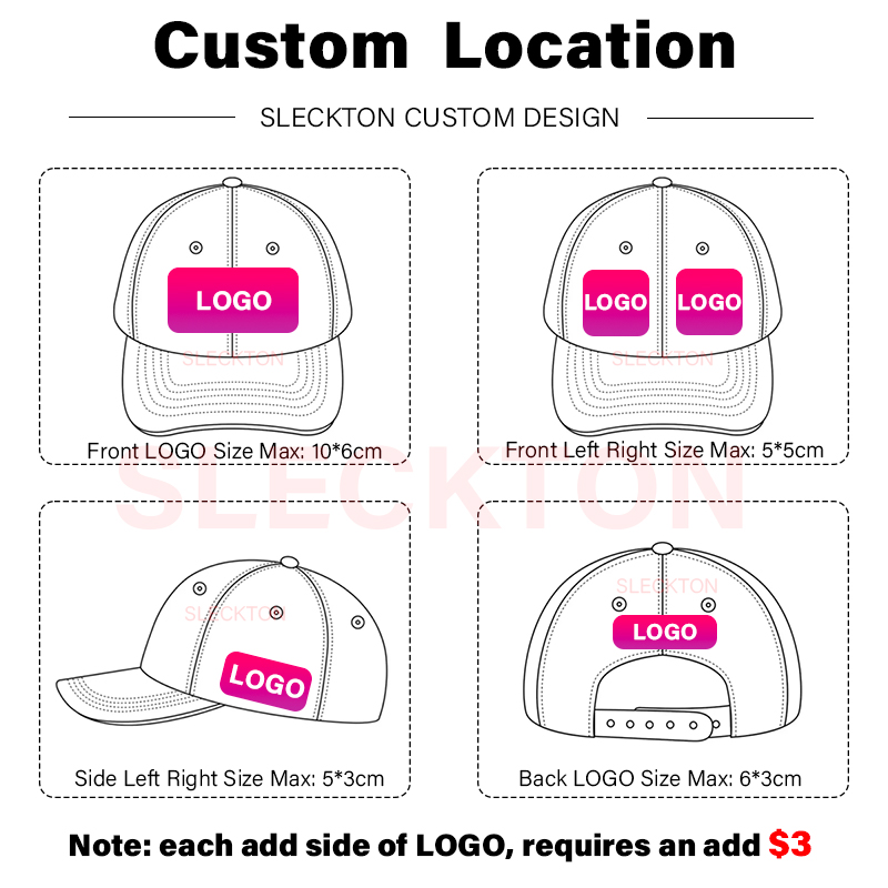 SLECKTON Logotipo Boné de beis - Embroidery Design Logo avaliação e preço