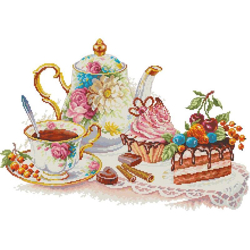 Chá da tarde sobremesa padrão  - Embroidery Meaning avaliação e preço