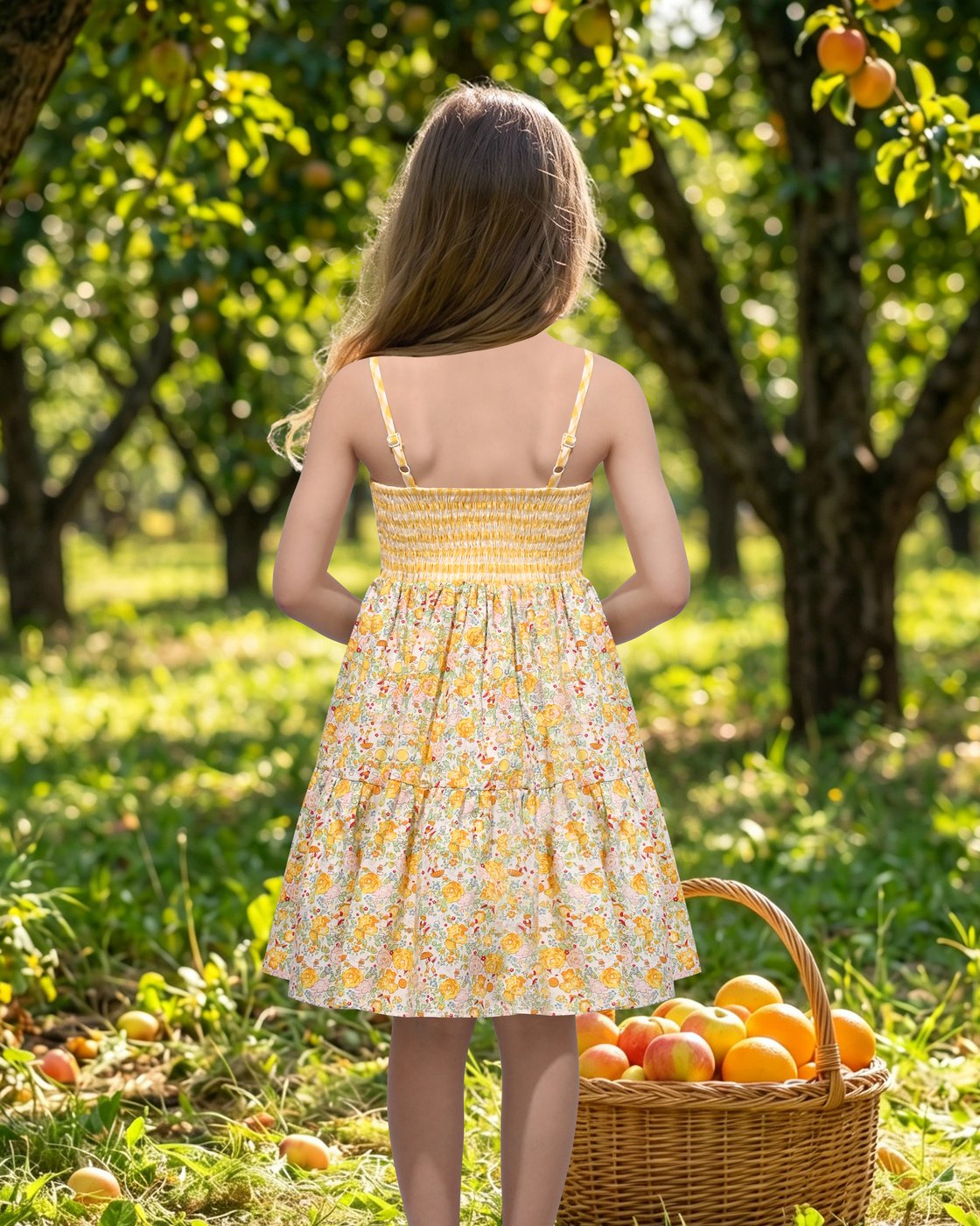 Vestido Infantil Amarelo com E - Embroidery Yellow Dress avaliação e preço