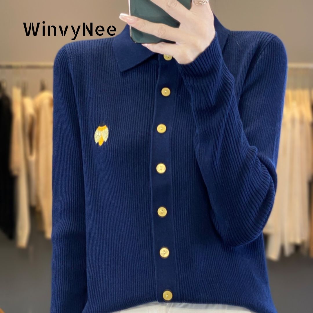 Cardigã Feminino WinvyNee de P - Embroidery Lady Bug avaliação e preço