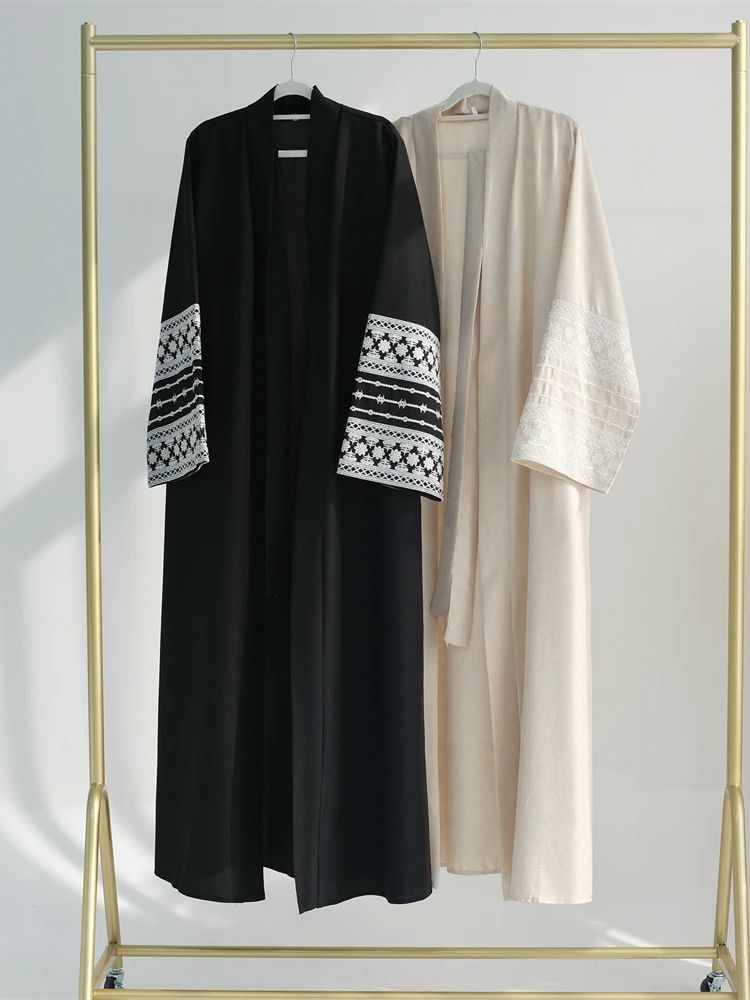 Ramadan eid preto aberto quimo - Embroidery Kebaya avaliação e preço