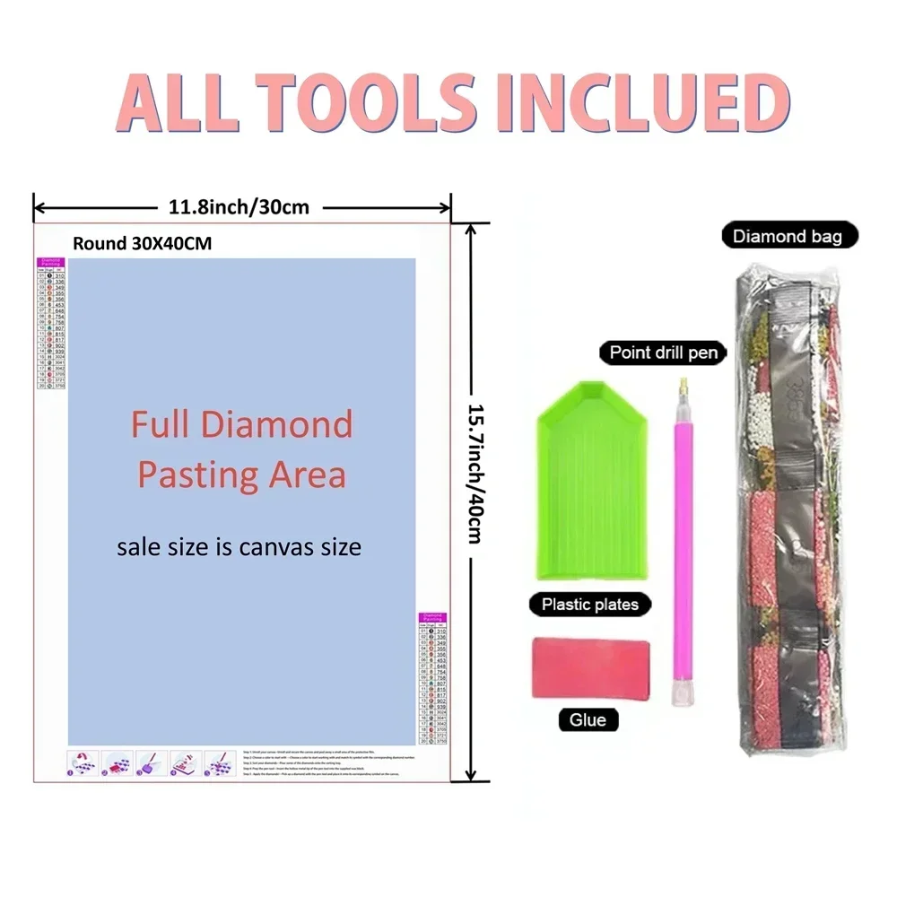 5d diy kits de pintura diamant - Embroidery Bali avaliação e preço