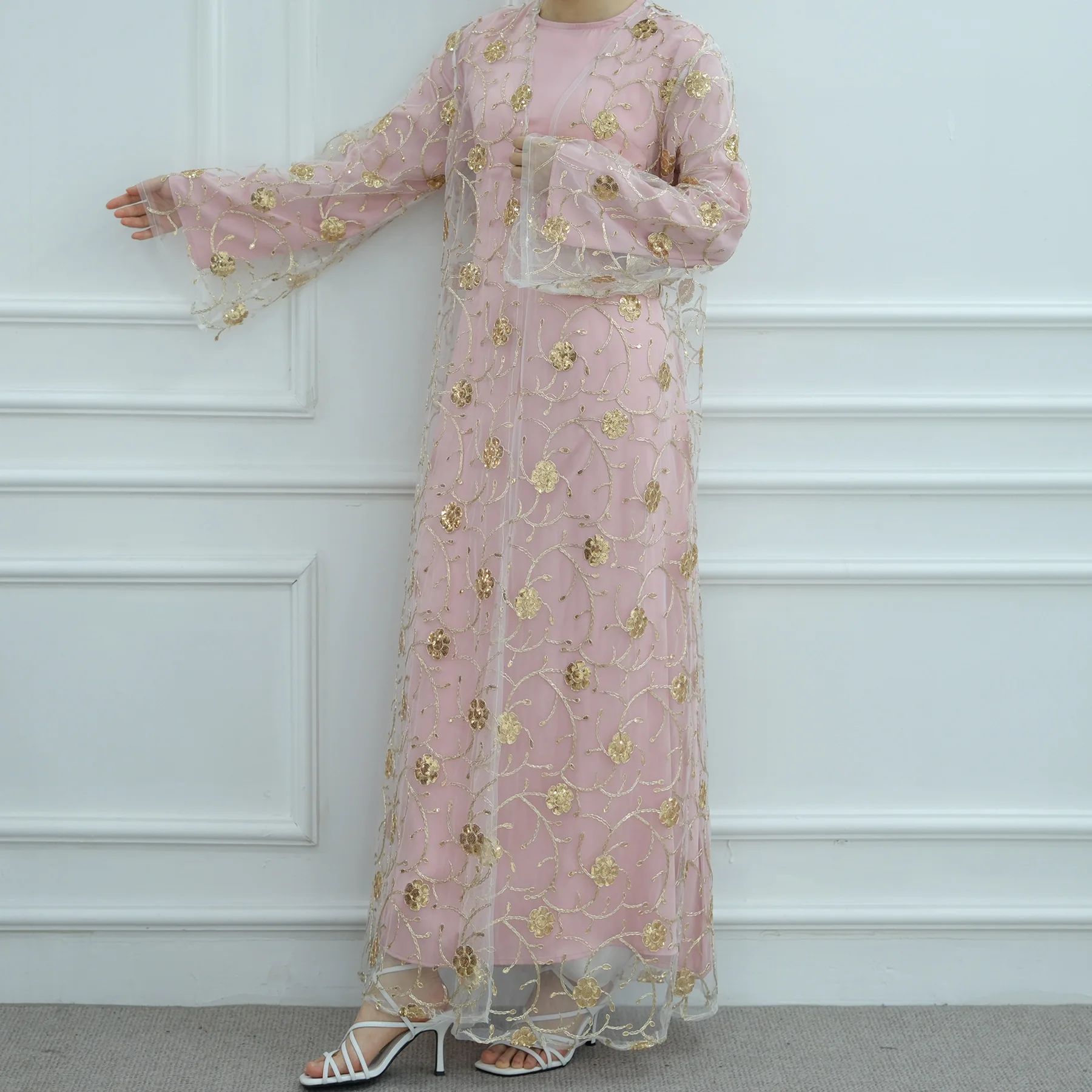 Cardigã de Malha Muçulmano com - Embroidery Kebaya avaliação e preço