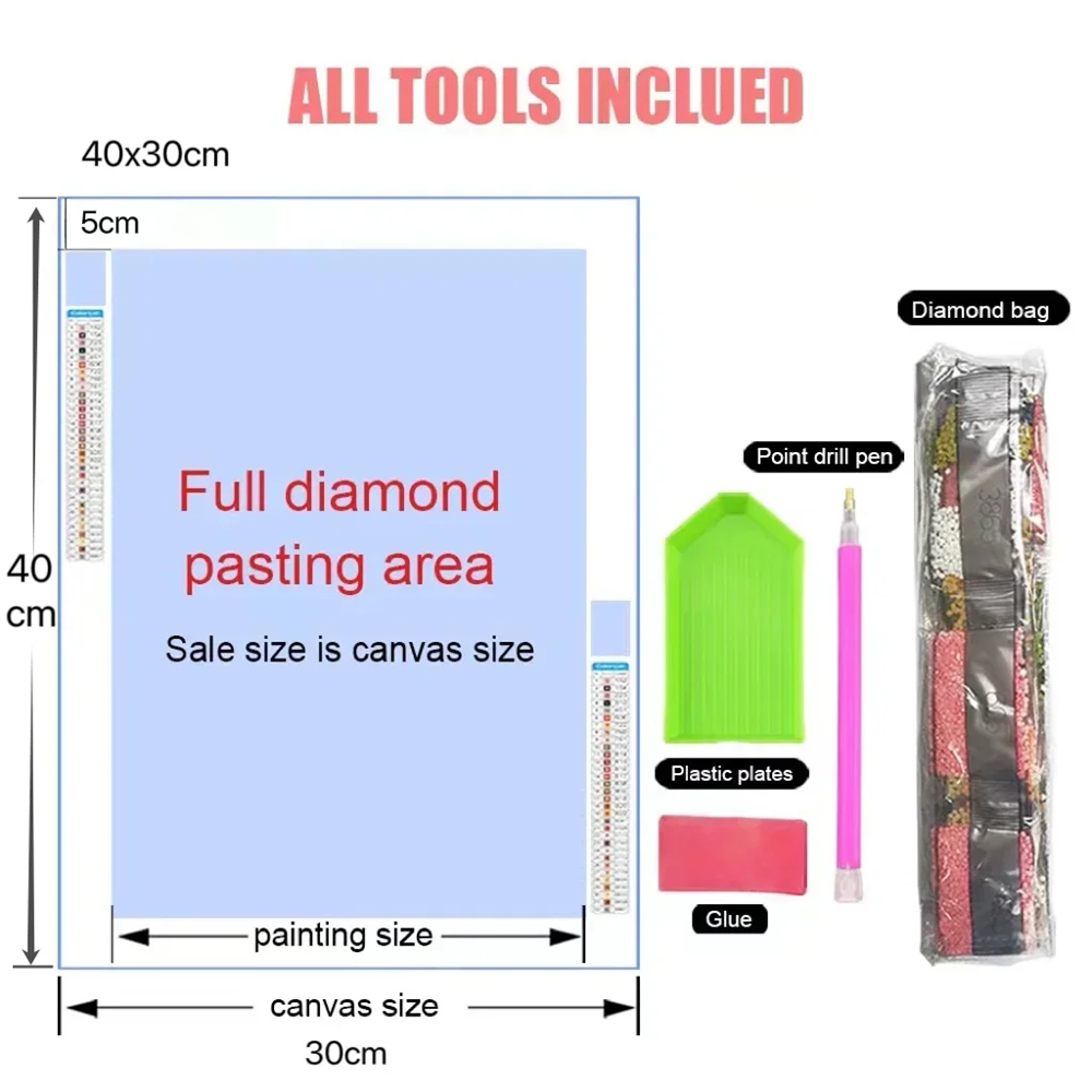 5d diy kits de pintura diamant - Embroidery Bali avaliação e preço