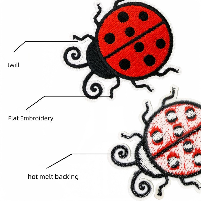 Patches bordados criativos e f - Embroidery Lady Bug avaliação e preço