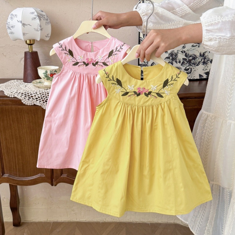 Vestidos Casuais de Verão para - Embroidery Yellow Dress avaliação e preço