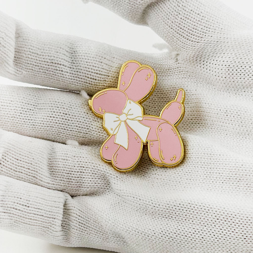 Balão rosa cão esmalte pino bo - Embroidery Bali avaliação e preço