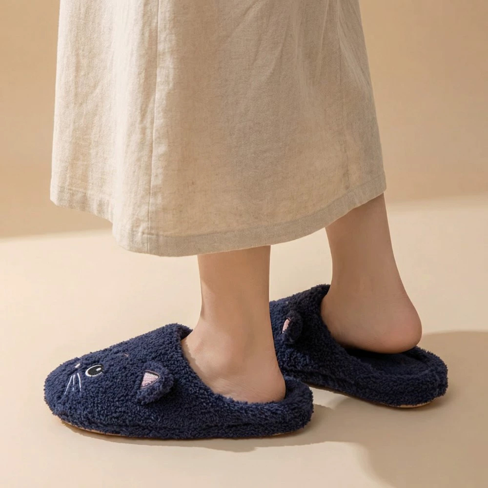 Pantufas de pelúcia unissex, c - Embroidery Garments avaliação e preço