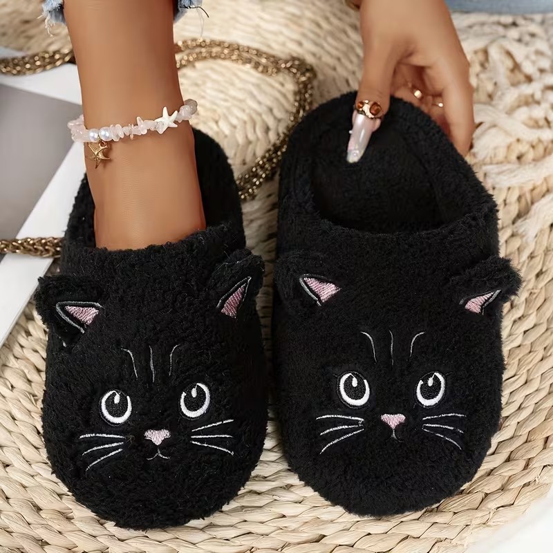 Pantufas de pelúcia unissex, c - Embroidery Garments avaliação e preço